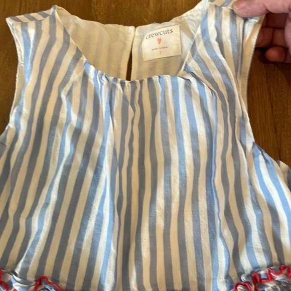 Crewcuts Embroidered Scallop Trim Dress - Picture 2 of 5